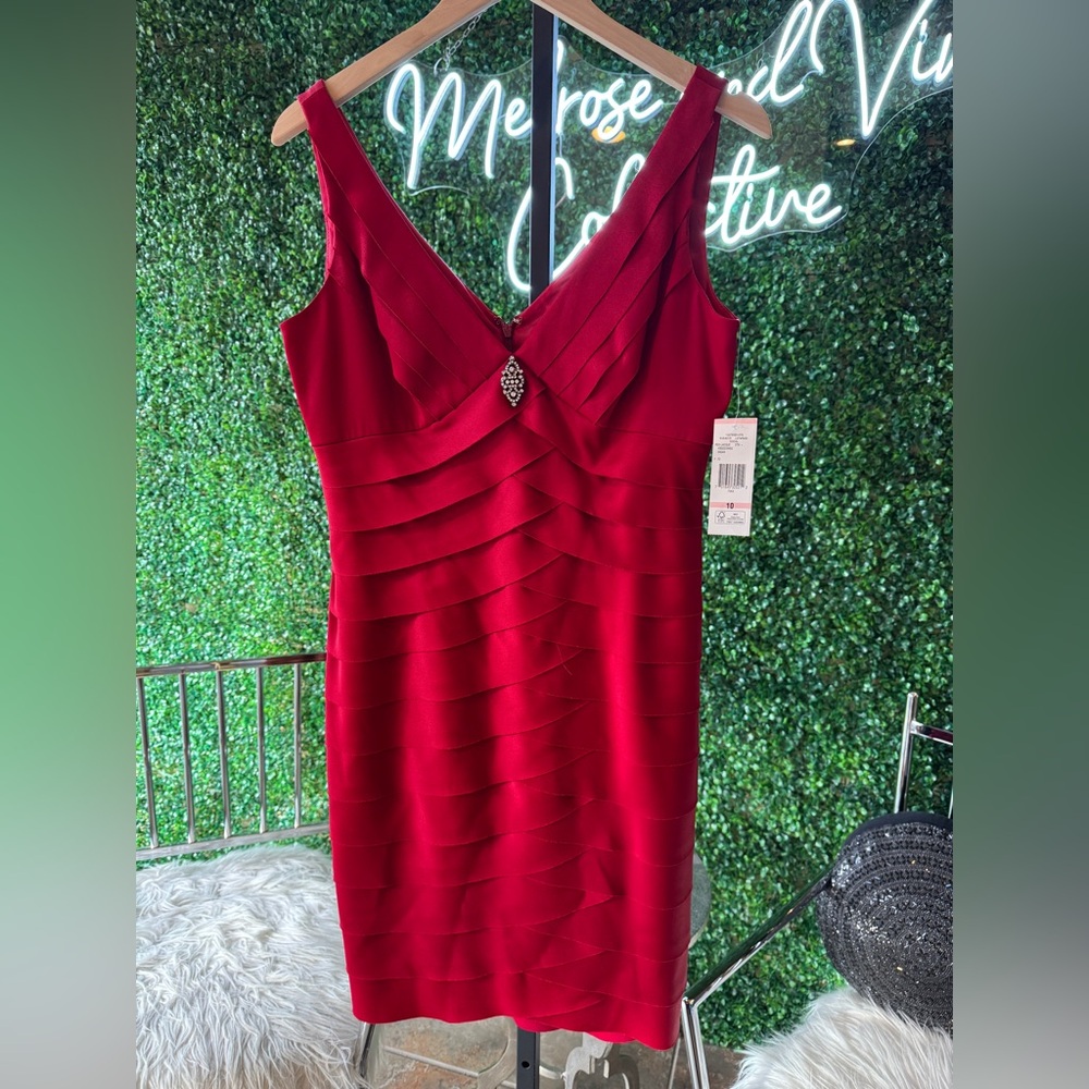 New Jones Wear Red Dress with embellishment size 10
